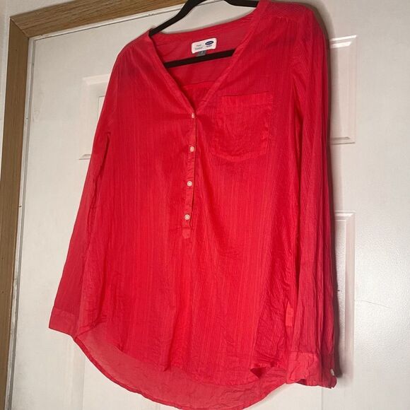Old Navy Crimson-Red Tunic - Picture 3 of 11